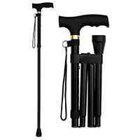 Black foldable walking stick