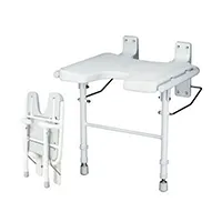 Flip-up folding shower seat