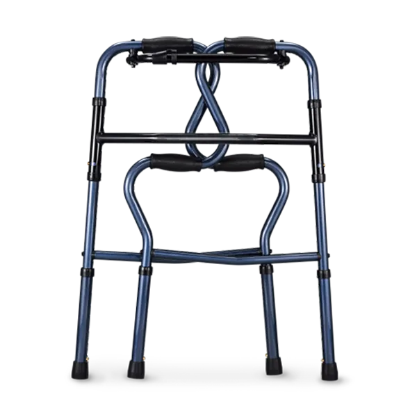 Rising foldable walker