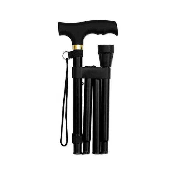 Black foldable walking stick