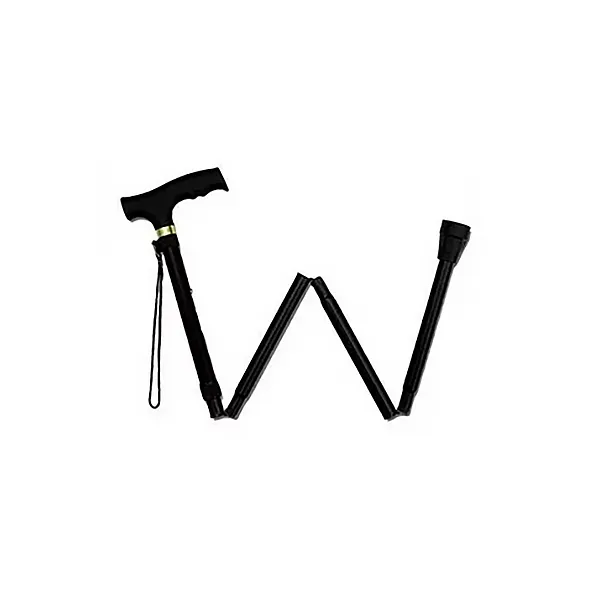 Black foldable walking stick